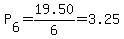 P%5B6%5D=19.50%2F6=3.25
