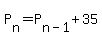 P%5Bn%5D=P%5Bn-1%5D%2B35