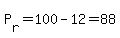 P%5Br%5D=100-12=88