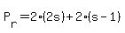 P%5Br%5D=2%282s%29%2B2%28s-1%29