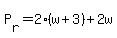 P%5Br%5D=2%28w%2B3%29%2B2w