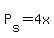 P%5Bs%5D+=+4x