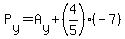 P%5By%5D=A%5By%5D%2B%284%2F5%29%28-7%29