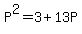 P%5E2=3%2B13P