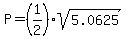 P+=+%281%2F2%29%2Asqrt%285.0625%29