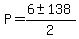 P+=+%286+%2B-+138%29%2F2