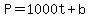P+=+1000t+%2B+b