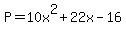 P+=+10x%5E2%2B22x-16