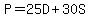 P+=+25D+%2B+30S