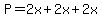 P+=+2x%2B+2x+%2B+2x