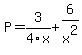 P+=+3%2F4x%2B6%2Fx%5E2