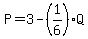 P+=+3+-+%281%2F6%29+Q