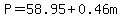 P+=+58.95+%2B+0.46m