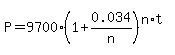 P+=+9700%281%2B0.034%2Fn%29%5E%28n%2At%29