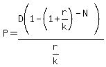 P+=+D%281-%281%2Br%2Fk%29%5E%28-N%29%29%2F%28r%2Fk%29