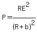 P+=+RE%5E2%2F%28R+%2B+b%29%5E2