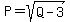 P+=+sqrt%28Q+-3%29