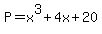 P+=+x%5E3%2B4x%2B20