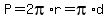 P++=+2pi%2Ar+=+pi%2Ad