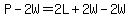 P+-2W++=+2L+%2B+2W+-+2W