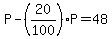 P-%2820%2F100%29P=48