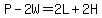 P-2W=2L%2B2H