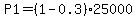 P1=%281-0.3%29%2A25000
