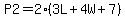 P2=2%283L%2B4W%2B7%29
