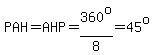 PAH=AHP=360%5Eo%2F8=45%5Eo
