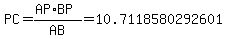 PC=%28AP%2ABP%29%2FAB=+10.7118580292601
