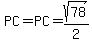 PC=PC=sqrt%2878%29%2F2