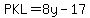 PKL=8y+-17
