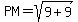 PM=sqrt%289%2B9%29