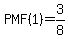 PMF%281%29=3%2F8