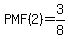 PMF%282%29=3%2F8