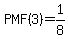 PMF%283%29=1%2F8