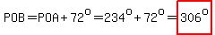 POB=POA%2B72%5Eo=234%5Eo%2B72%5Eo=highlight%28306%5Eo%29