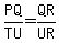 PQ%2FTU+=+QR%2FUR
