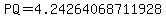PQ=4.24264068711928