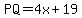 PQ=4x%2B19