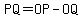 PQ=OP-OQ