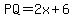PQ+=+2x%2B6