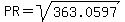 PR=sqrt%28363.0597%29