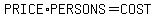 PRICE%2APERSONS=COST
