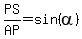 PS%2FAP=sin%28alpha%29