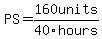 PS=160units%2F40hours