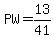 PW+=+13+%2F+41