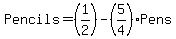 Pencils=%281%2F2%29-%285%2F4%29Pens