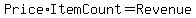 Price%2AItemCount=Revenue