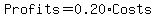 Profits+=+0.20%2ACosts